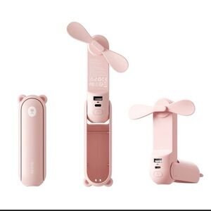 JISULIFE Handheld Mini Fan, 3 in 1 Fan and Portable USB Rechargeable Pocket Fan